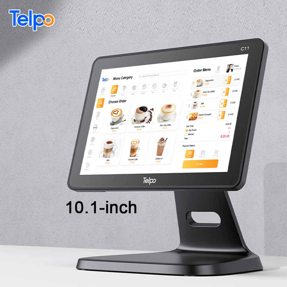 Telpo C11 10 1-дюймовый Android 13 столешница pos pc компьютер биллинговый станок для малого