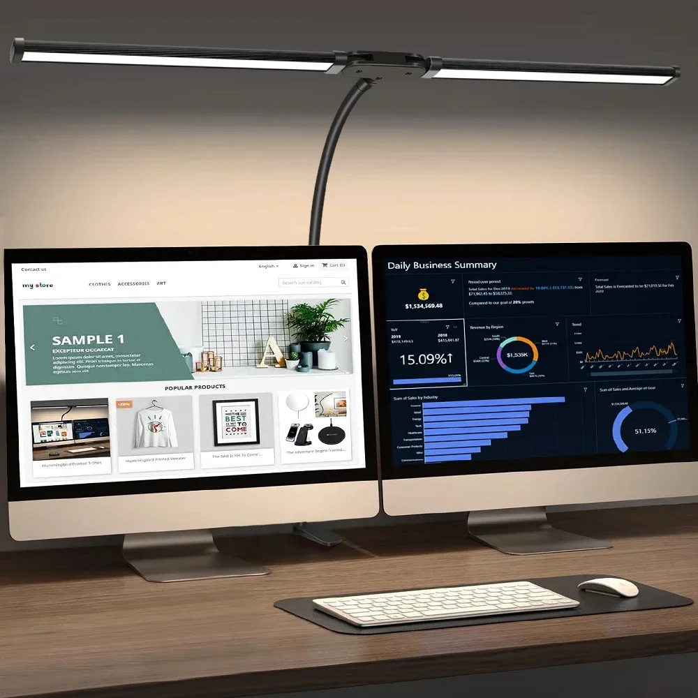 

ALTCHIHYQ Двухголовая Димируемая LED Настольная Лампа