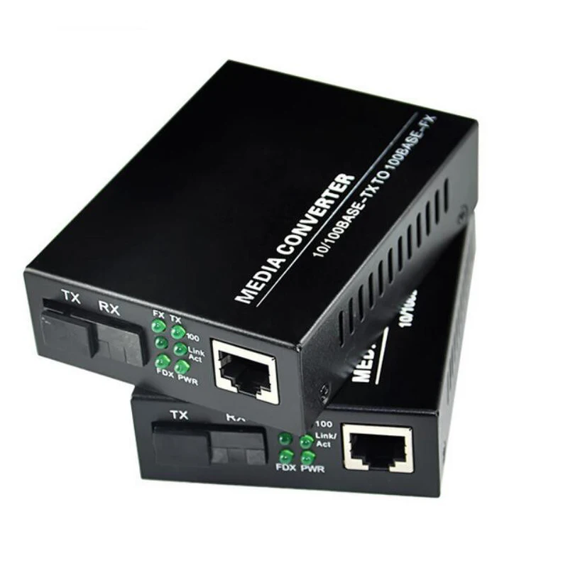 1 пара 10/100 м медиаконвертер для быстрой сети Ethernet 25 км одномодовый Simplex порт SC
