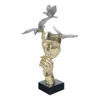 figurines for interior ornament decoration desk accessories statue figurines miniature mask abstract figure model couple thinker