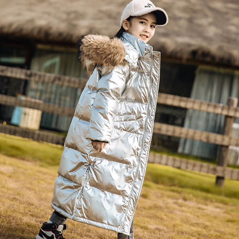 Подростковая русская зимняя пуховая куртка на 2024 -30 градусов для девочек