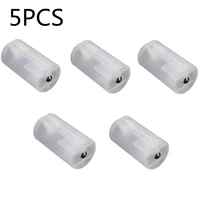 5pcs 2 aa to d size battery holder conversion adapter switcher converter case white small size