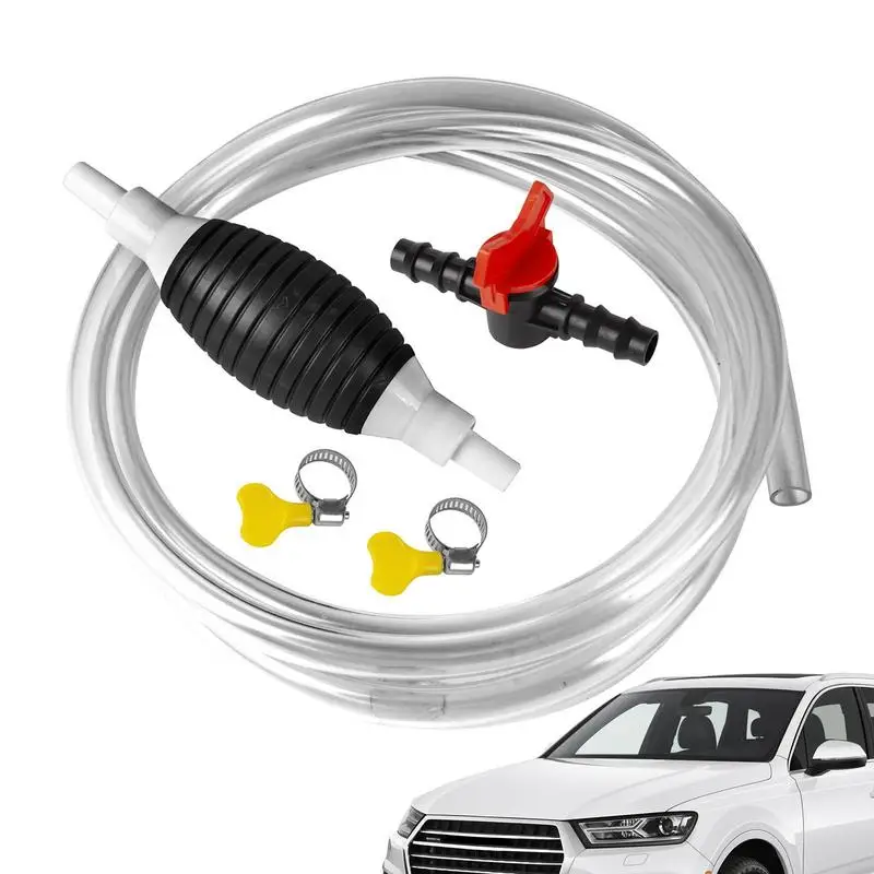 

Manual Hand Siphon Pump Automotive Oil Fluid Extractor Pump Oil Siphon Kit With Flow Switching Valves & Hose Fluid Extractor