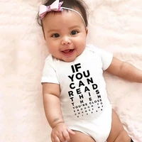 newborn baby clothes summer mother kids short sleeve bodysuits if you can read this then print funny cute toddler jumpsuits