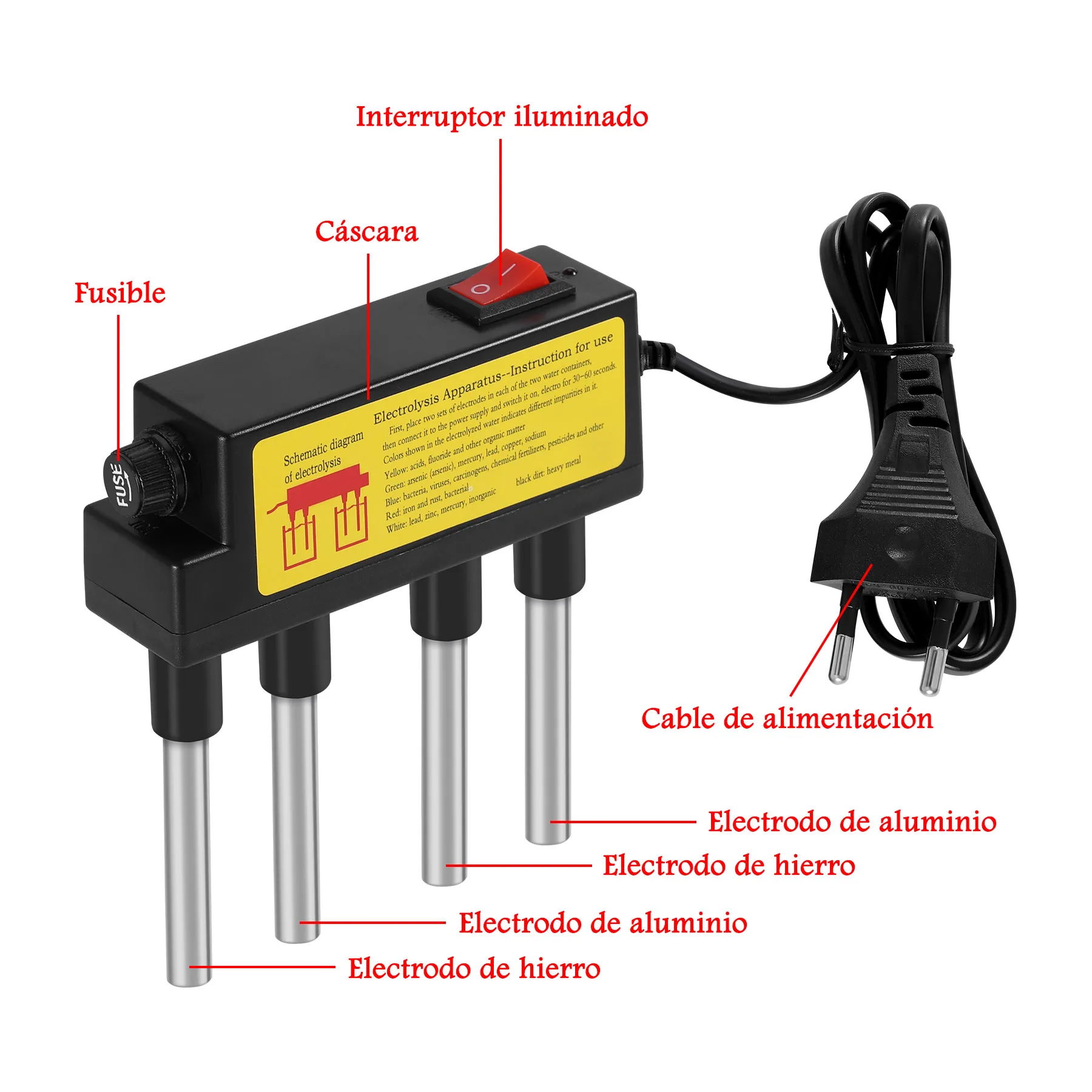 

Water Electrolyzer Memory Function Fast Testing Meter Test Pen EU Plug