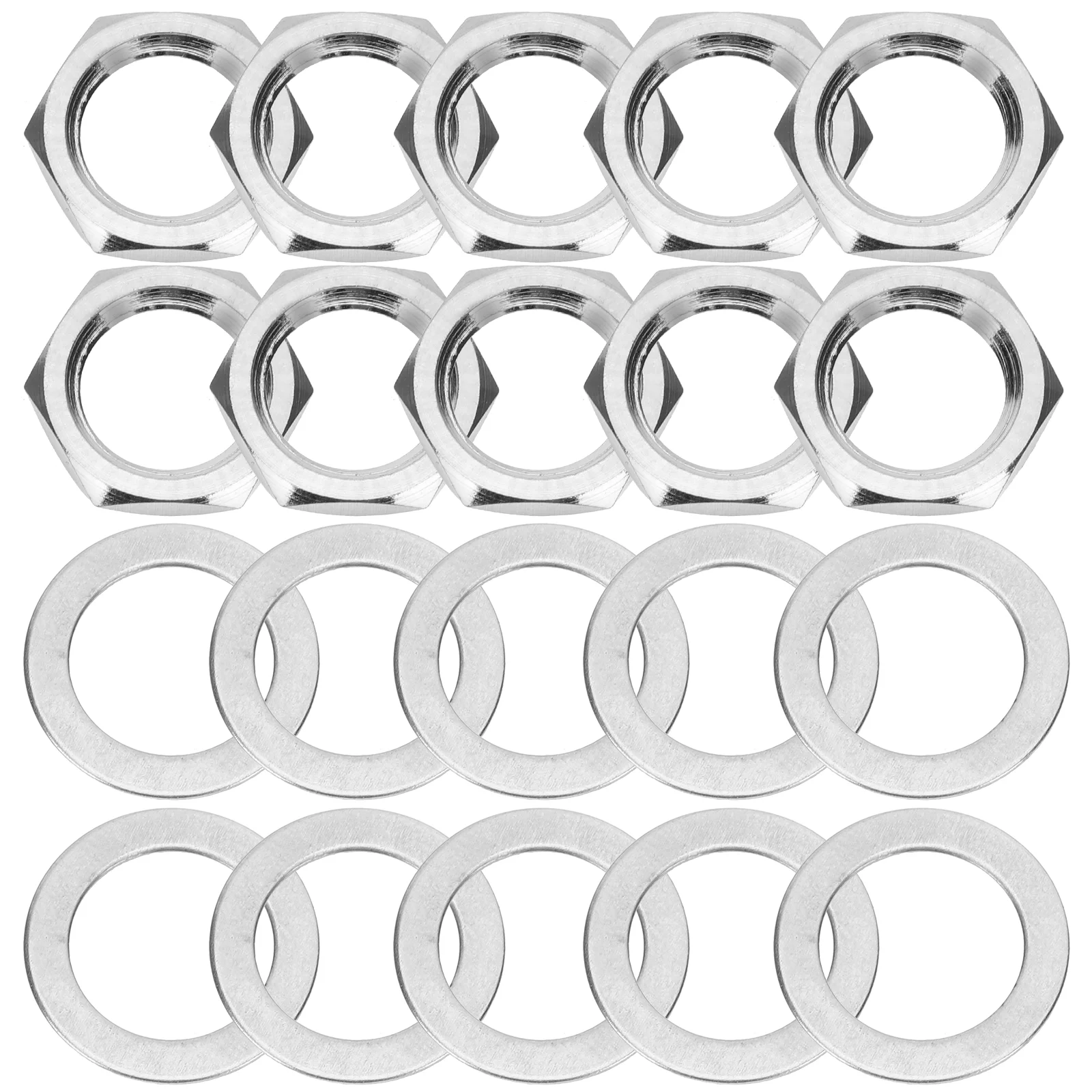 

10 Sets Guitar Pots Nuts Guitar Accessories Red Guitar Electric Guitar Hex Nut Socket Washer Guitar Guitar Parts Metal Washers
