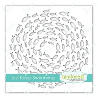 2022 new just keep swimming drawing stencil for holiday decor scrapbooking embossing coloring diy paper greeting card album work