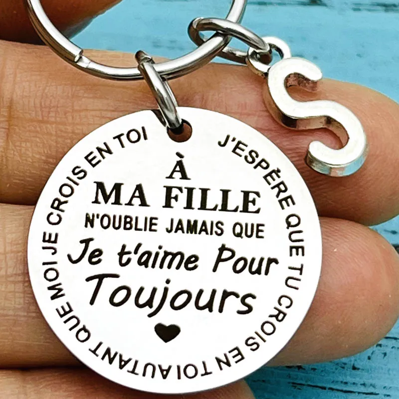 

French To My Son Daughter Inspirational Birthday Gift Keychain for Kids Best Gift Idea for Son Daughter Stocking Stuff Gifts