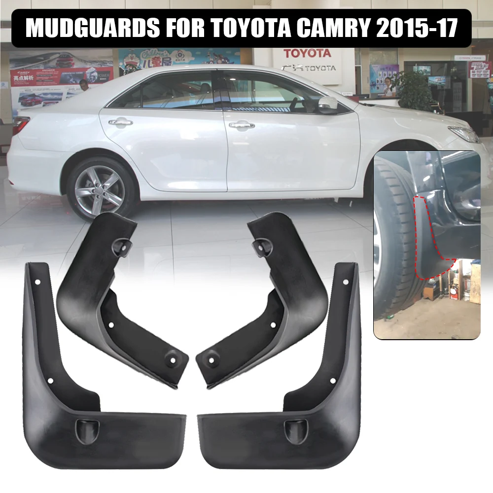 

Car Accessories 4pcs/set For Toyota Camry 2015 2016 2017 Front Rear Mud Flaps Mudguards Fender