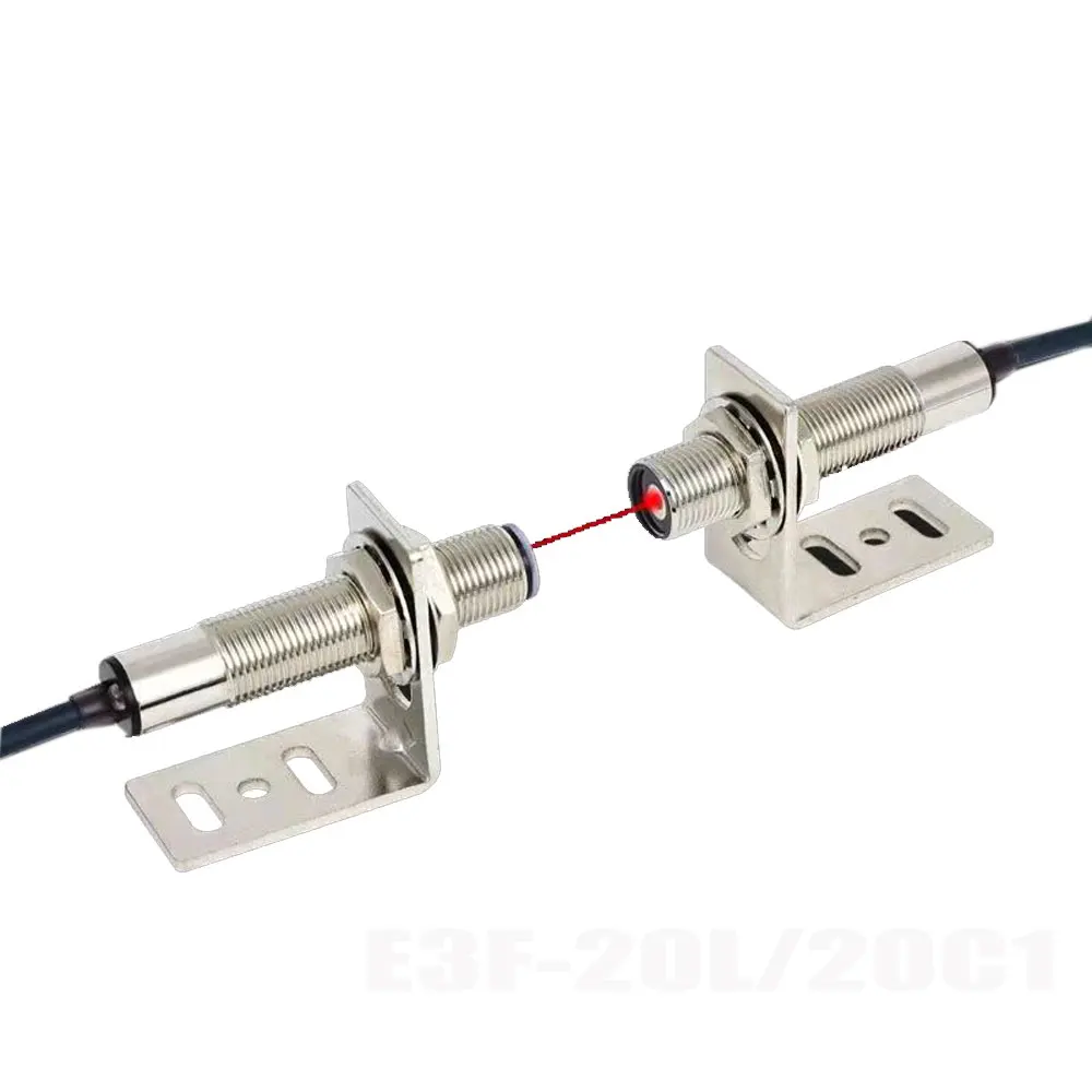 Лазерный луч, фотоэлектрический переключатель E3F-20L/20C1, инфракрасный датчик npn, переключатель, 20 метров, лазерный датчик