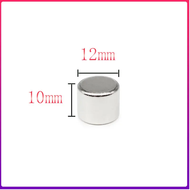 

2/5/10/15/20/50PCS 12x10 mm owerful Strong Magnetic Magnets N35 Permanent Neodymium Magnets 12x10mm Round Search Magnet 12*10
