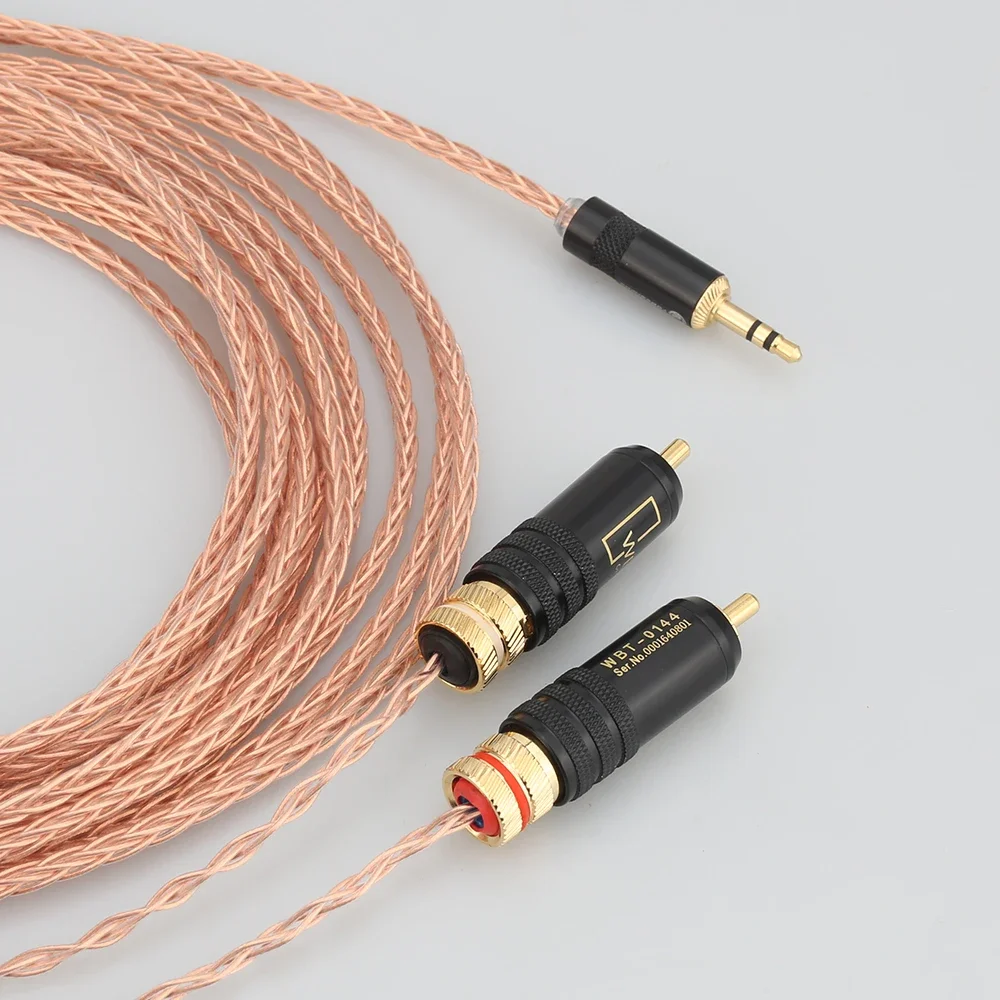 Высококачественный аудио-видео кабель Hi-Fi от 2 до 3 5 мм с аудиокабелем OFC из чистой