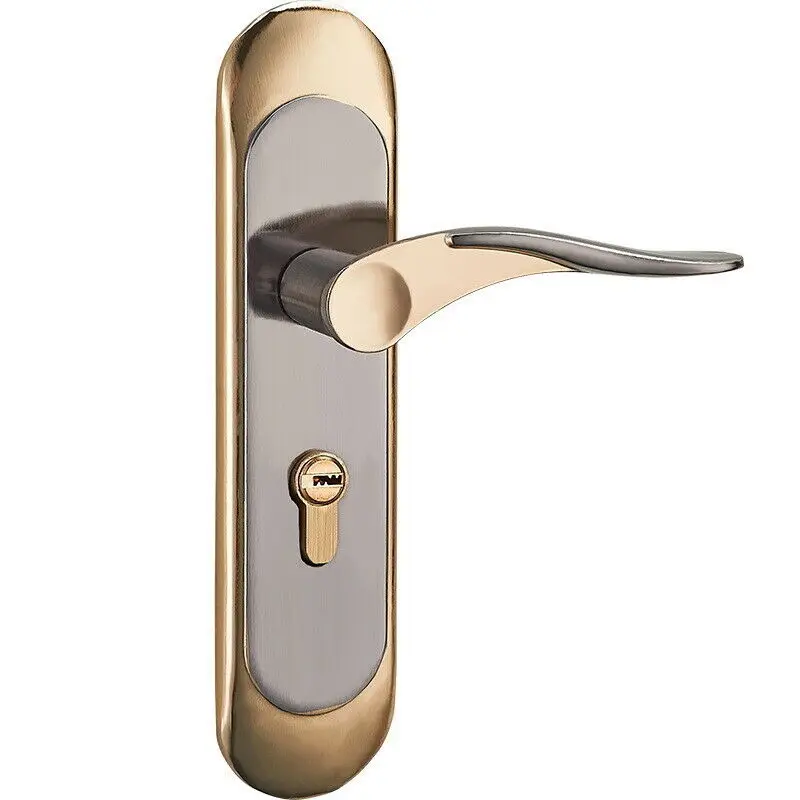 

Indoor Household Door Handle For Home With Security Lock Key Set Aluminum Alloy