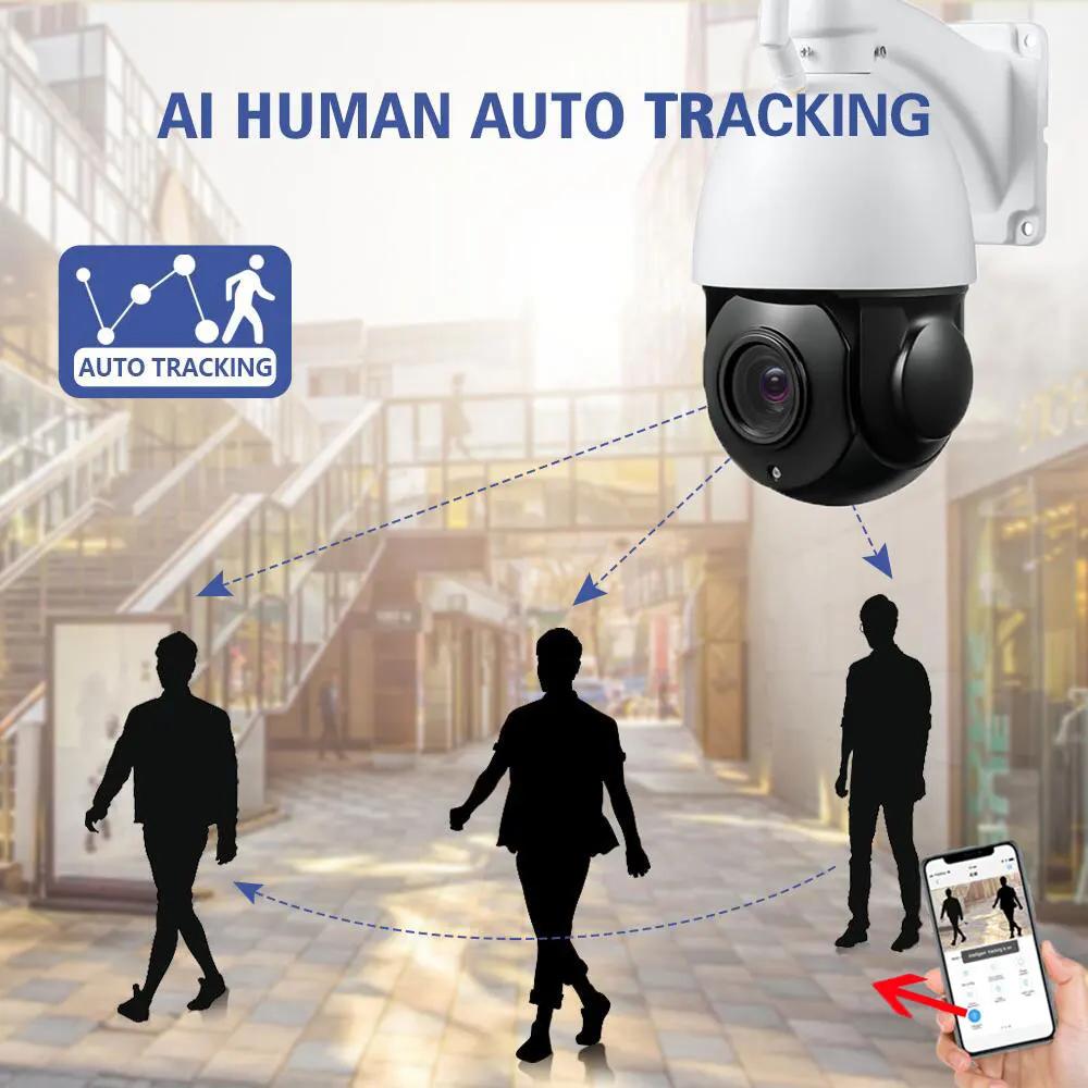 Скидка Наружная камера видеонаблюдения 4K HD, беспроводная скоростная купольная PTZ камера с автоматическим слежением и 30-кратным увеличением, 8 Мп, 4G,... Дешево Наружная камера видеонаблюдения 4K HD, беспроводная скоростная купольная PTZ камера с автоматическим слежением и 30-кратным увеличением, 8 Мп, 4G,...