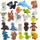 Конструктор MOC Детский развивающий, черепаха, Хаски, кролик, птица, собака, кошка, морская модель, игрушки для детей