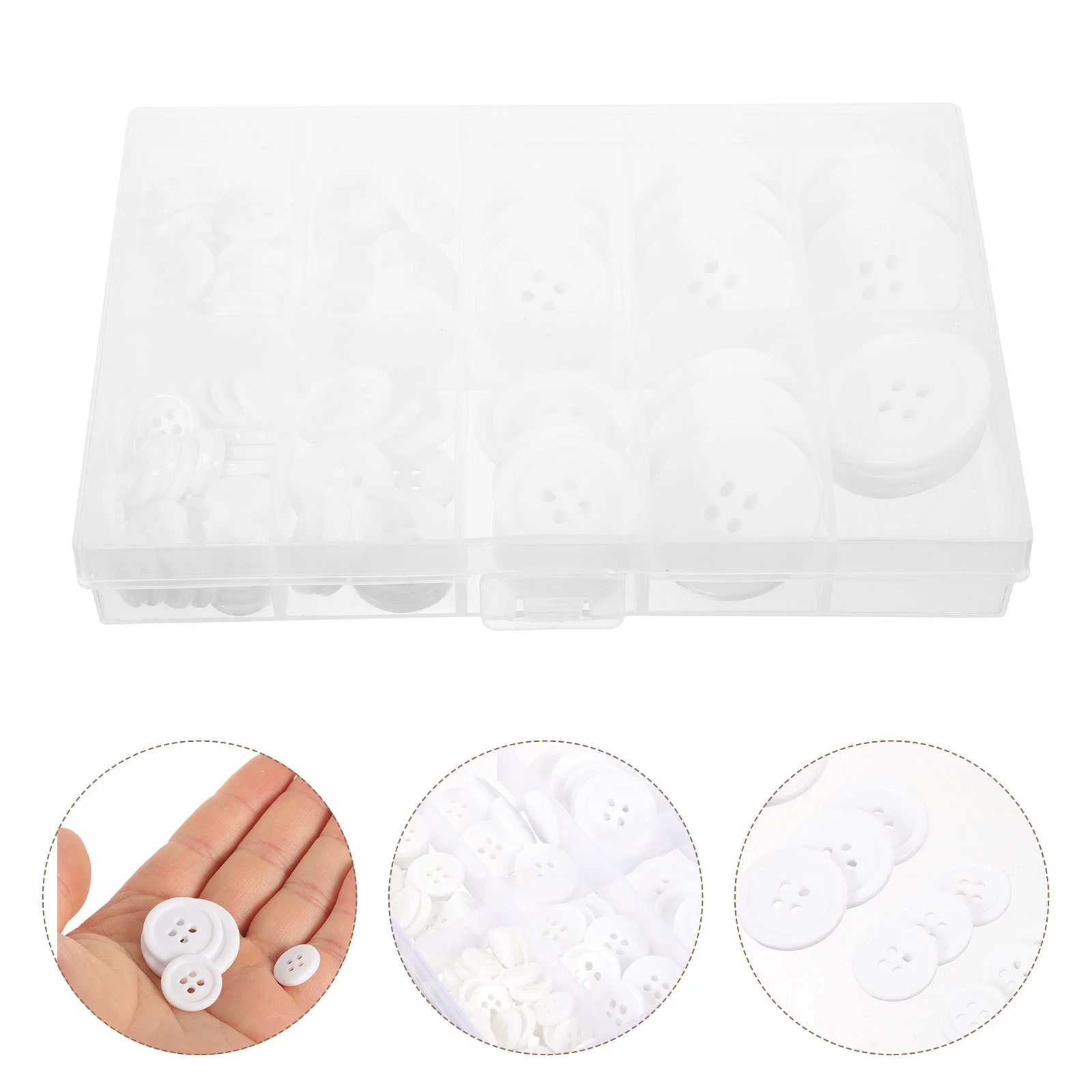 

100 Pcs Sewing Buttons Black White Decorations Closure Fashionable Replacement Set Creative Clothes Simple Style Clothing Coats