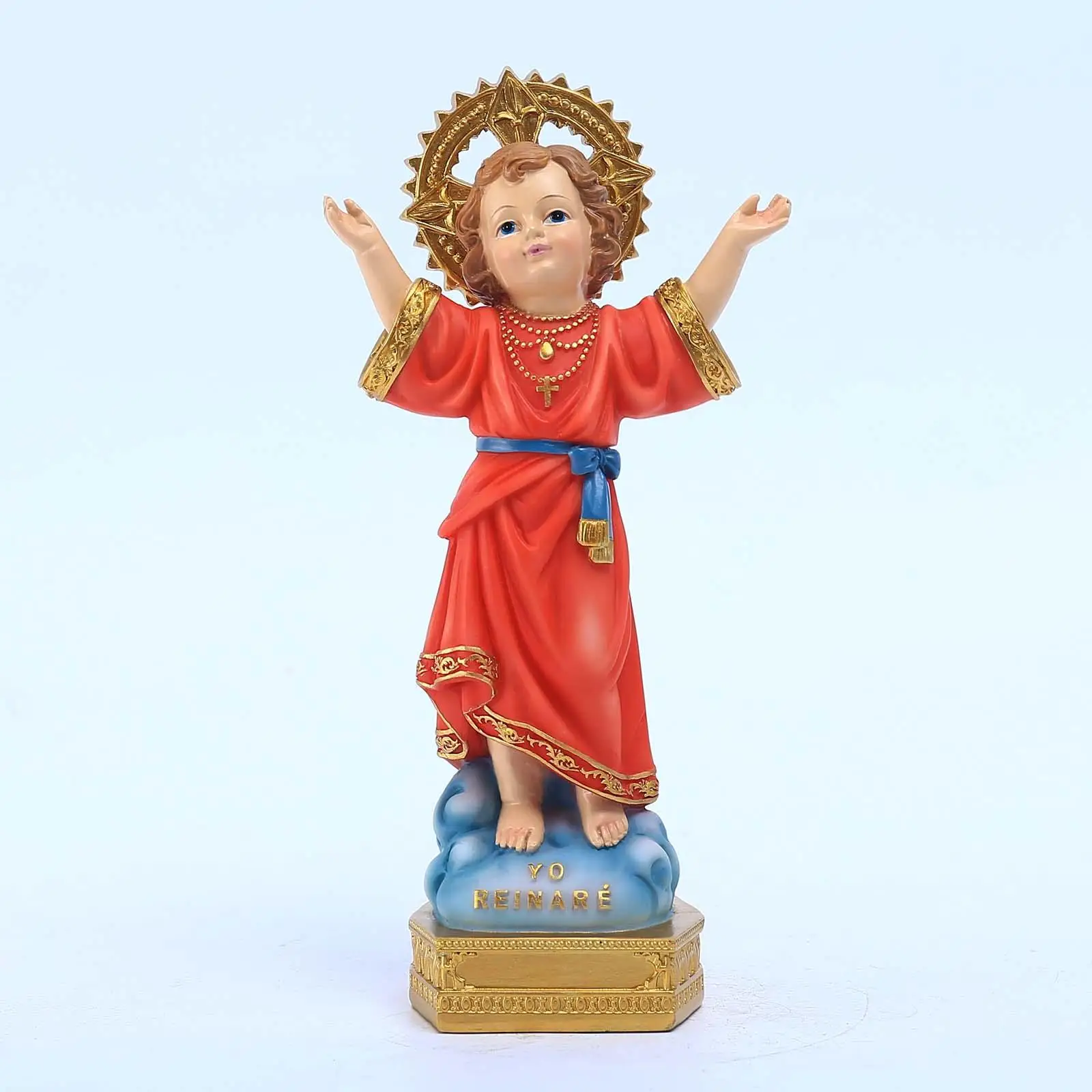 

Resin Child Jesus Statues Church Ornament Sculpture Religious Decor for Desktop Office Bedroom Home Decoration