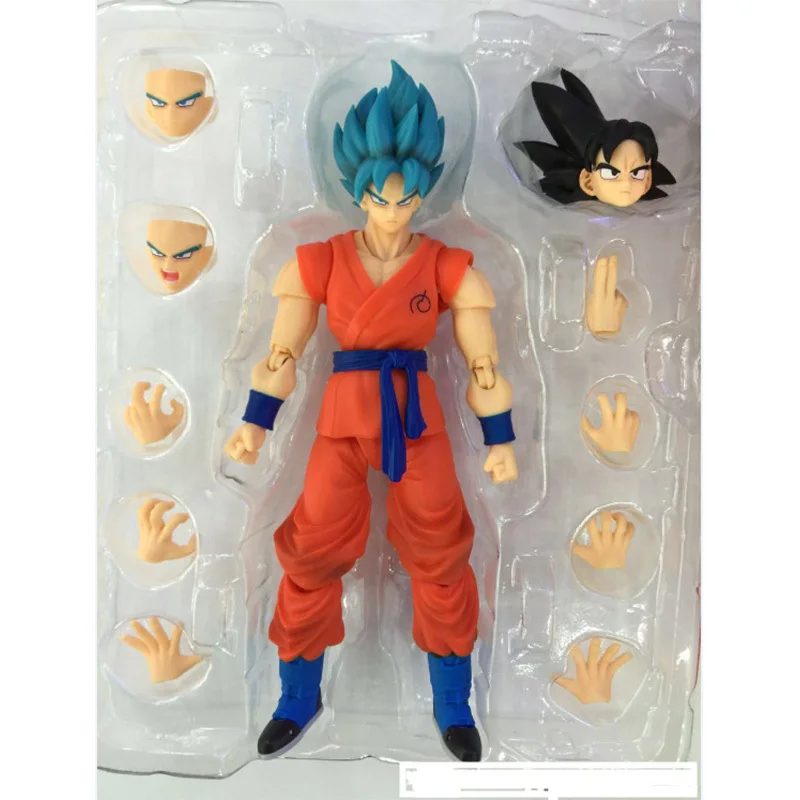 SHFiguarts Dragon Ball Z Blue Hair Son Goku Action Figure Super Gk 16cm DragonBall Model Toys Joint Movable Room Ornament