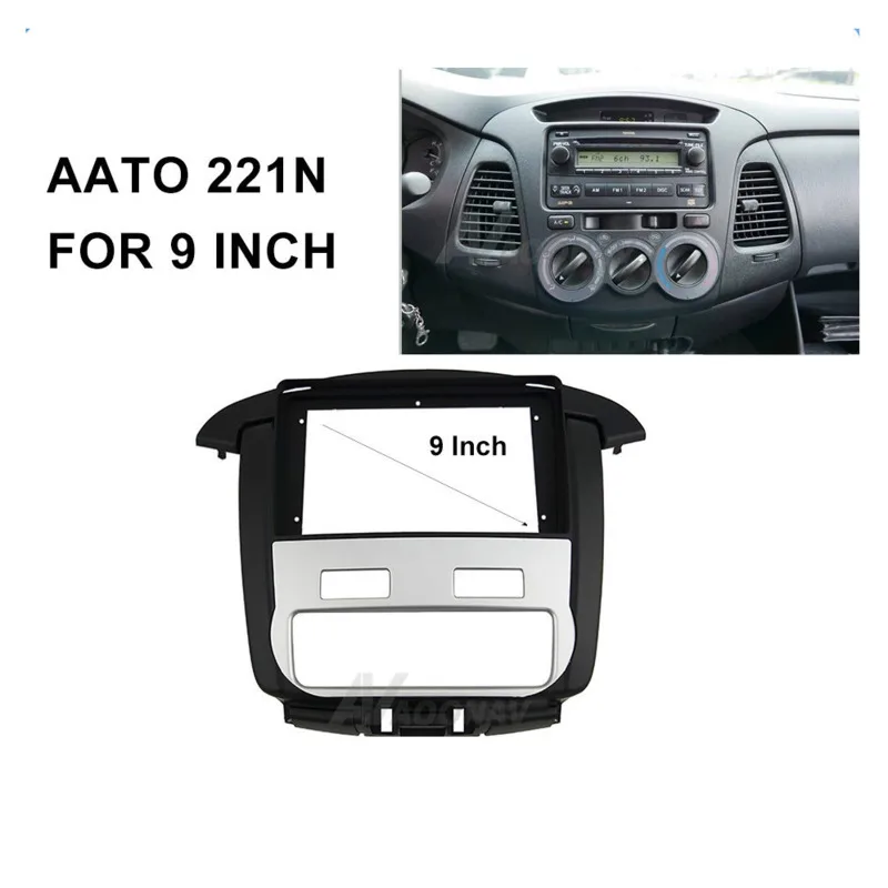 

9 Inch Car Dashboard Radio Panel Car AC Dashboard Kit Mount Adapter Bezel Console Panel DVD For Toyota for Innova 2011-2014