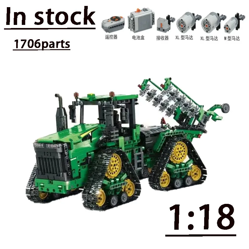 

RC Crawler Farm Tractor1:18 Electric Assembly Compatible WithMOC-67575 Assembly Building Block Modelchildren's Birthday Toy Gift