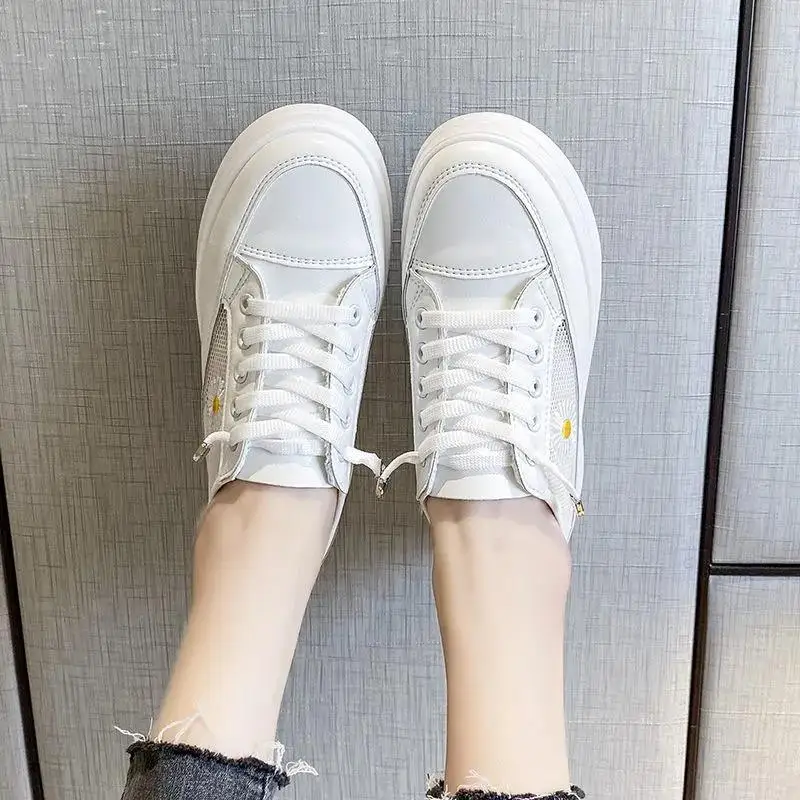 2023 spring new board shoes breathable mesh women's shoes casual shoes
