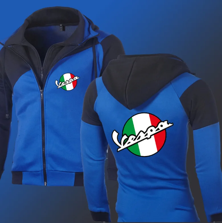 

2022 NEW Autumn Fashion for VESPA Sweatshirt Casual Jacket Double Zipper Hoodie Cotton Cosplay Sweatshirts