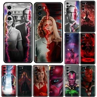 phone case for huawei p50 p50e p40 p30 p20 p10 smart 2021 pro lite 5g plus soft silicone case cover marvel wanda and the vision