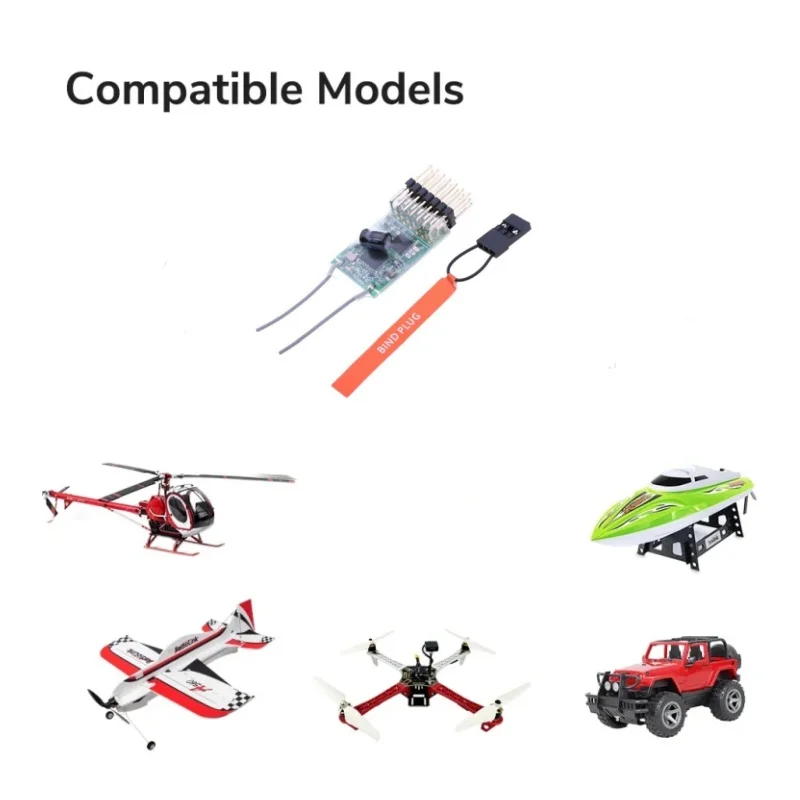 DC AR6100e DSM2 6-канальный 2 4 ГГц приемник RX анти-помех DX6i DX7 DX8 DX9 термоусадочная