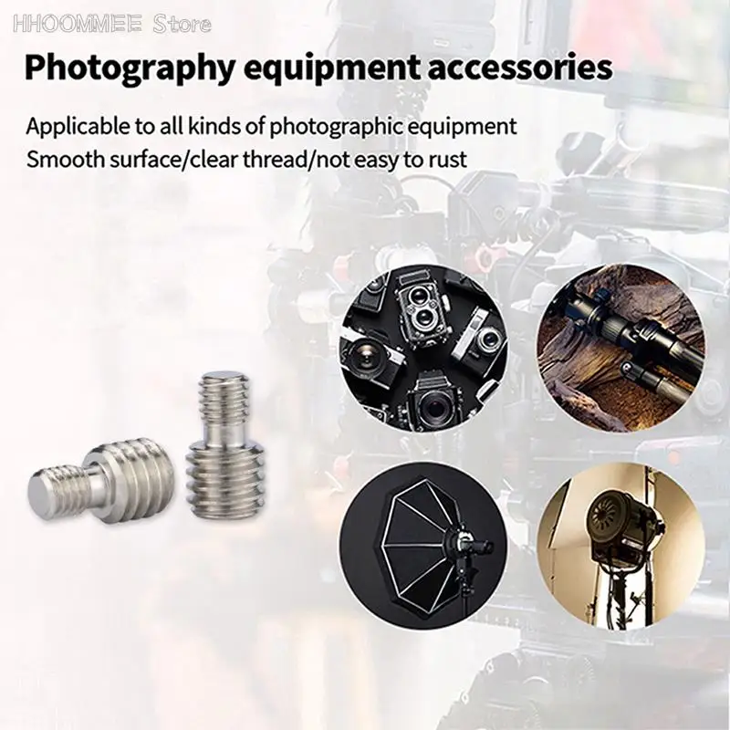 

1X Universal Camera Conversion Screw M6 1/4 Male to 3/8 Male Screw Tripod Monopod Mount Threaded Adapter Photography Accessories