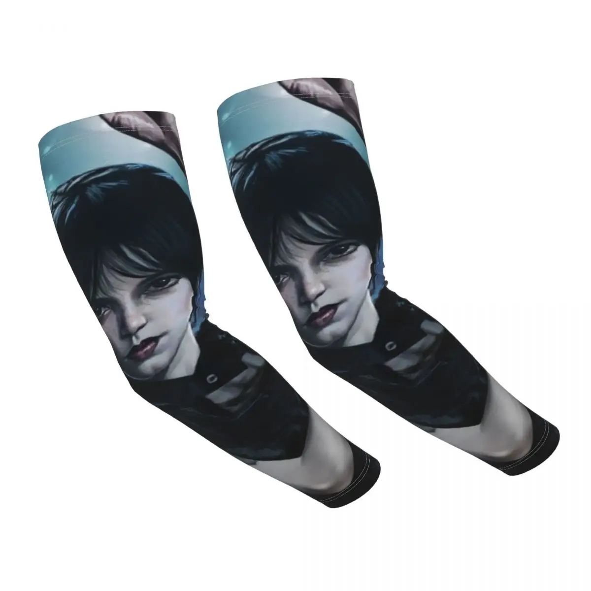 

Wednesday Addams Horror Comedy TV Cooling Arm Sleeves for Men Women Sports Running Tattoo Cover Up
