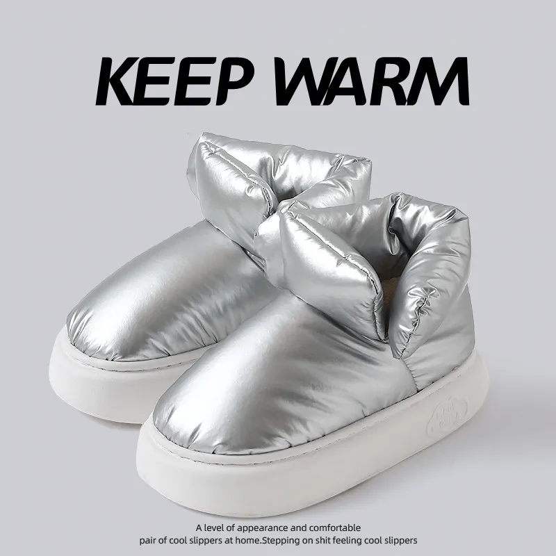 

Женские зимние ботинки на высоком каблуке, женские уличные Нескользящие зимние ботинки на толстой платформе для отдыха, теплая обувь