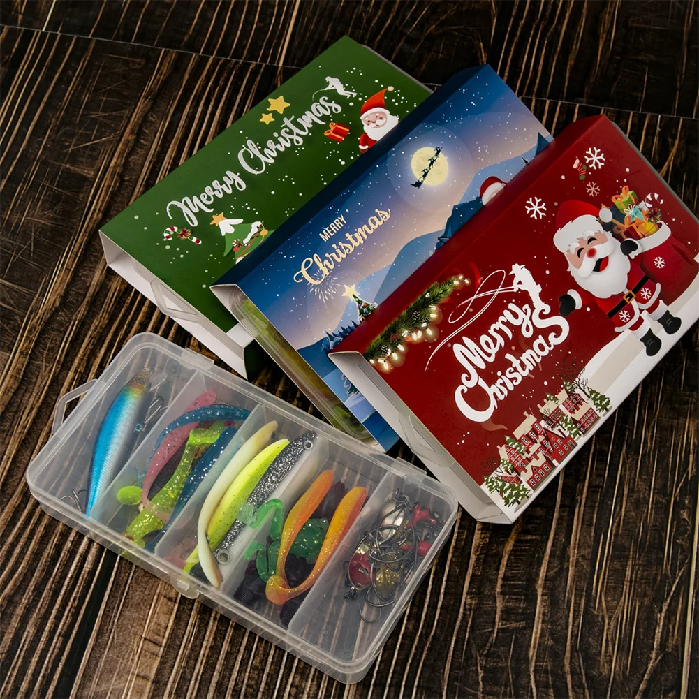 Рыболовный адвент-календарь 2024 мягкие приманки ложки Рождественский гольяна