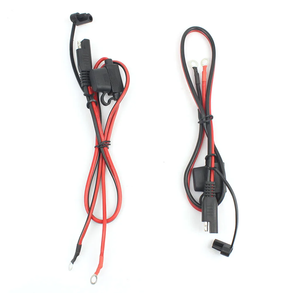 2pcs SAE Quick Disconnect Plug Motorcycle Connector Parts 12V Ring Charging Cable 2-pin Quick Disconnect Plug New