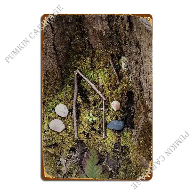 Uruz руны металлические знаки клубный кинотеатр дизайн роспись жестяной знак