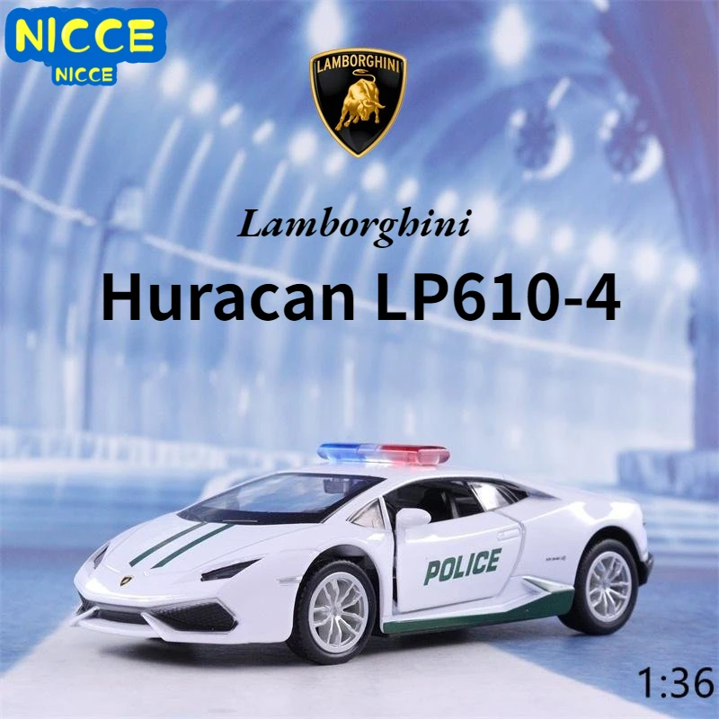 

Nicce 1:36 Lamborghini Huracan LP610-4 Middle East Police Alloy Car Model Toy with Pull Back for Gifts Toy Collection F141