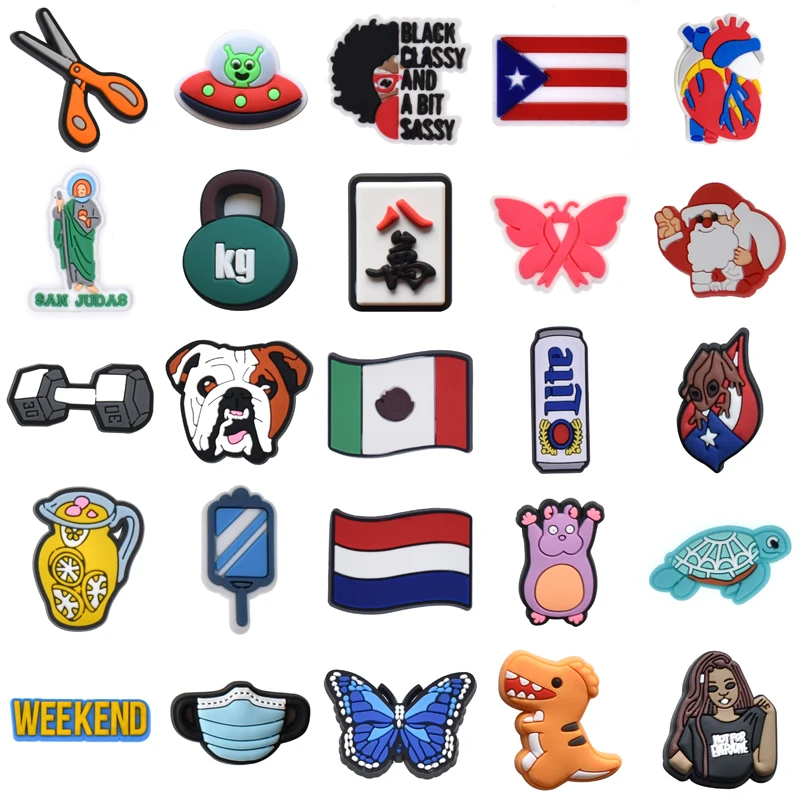 

Wholesale Bulk Kids Girl Packs Decorations for Crocs Men Set Jeans Gifts Shoe Charms Para Pins Women Charm Shoes Accessories Boy