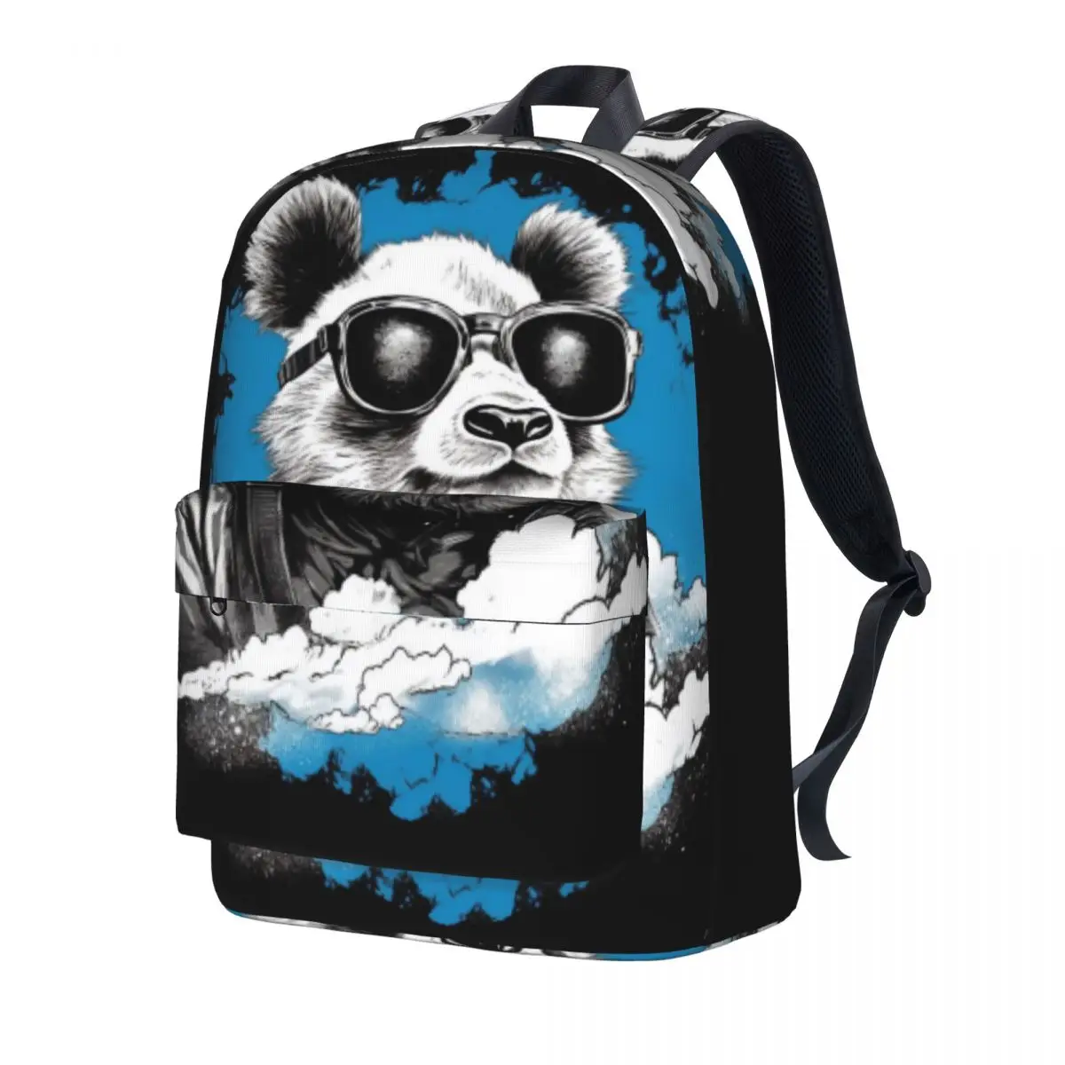 

Panda Backpack Crazy Animal With Glasses Daily Backpacks Men Kawaii High School Bags Design Large Rucksack
