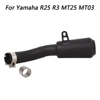 escape motorcycle middle connect tube and muffler stainless steel exhaust system for yamaha r25 r3 mt25 mt03