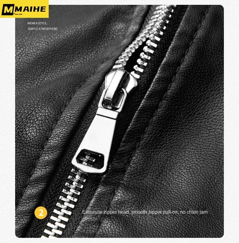 Куртка мужская короткая из ПУ кожи с капюшоном весна 2024