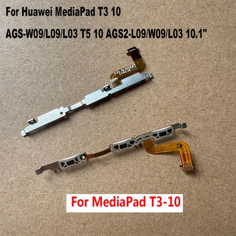 Для Huawei MediaPad T3-10 Гибкий кабель питания Кнопка включения и выключения громкости Замена гибкого кабеля AGS-W09 AGS-L09 AGS-L03