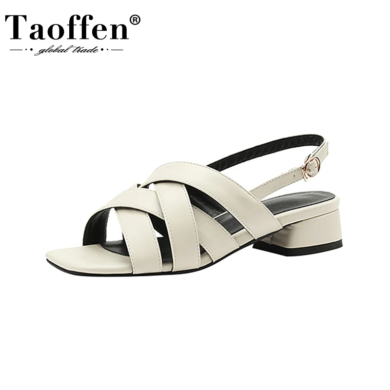 

Taoffen Size 31-43 Women'S Sandals 2022 Low Heels Ins Fashion Summer Shoes Women Outdoor Chic Daily Summer Ladies Footwear
