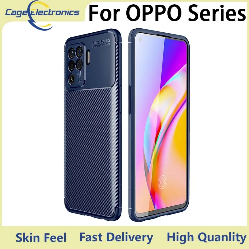

TPU Soft Border Cover Carbon Fiber Phone Case For OPPO F9 Realme 2 3 9 XT 5 C15 V5 C12 V3 C20 V11 C31 Reno 10X 2 4 5 6 A16 Pro