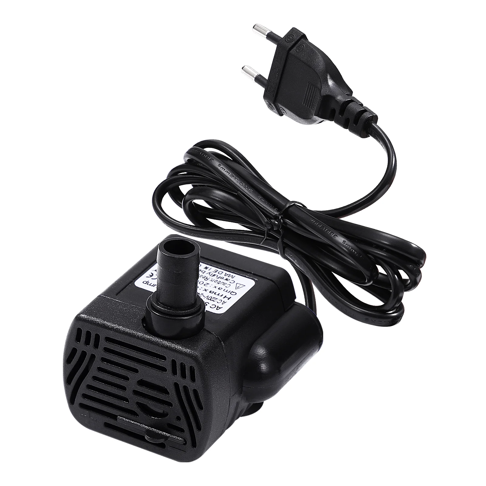 

UEETEK Aquarium Fountain Pump AC 220V-240V 220L/H 4W Submersible Water Pump Fish Tank Pond Water Pump with EU Plug Garden