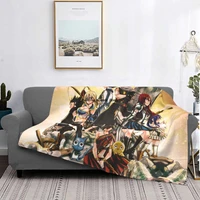 fairy tail etherious magic comics blanket flannel decoration characters portable home bedspread
