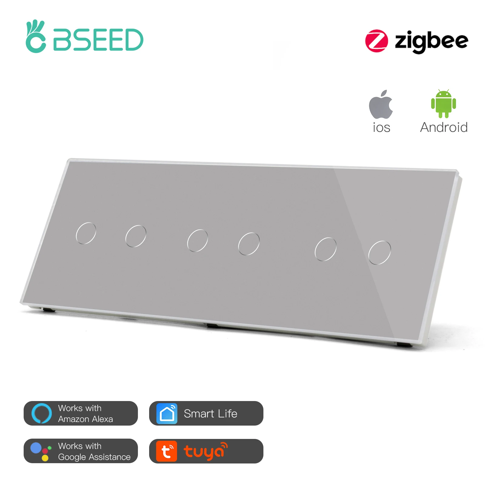 Умные выключатели BSEED тройные 1/2/3 клавиши