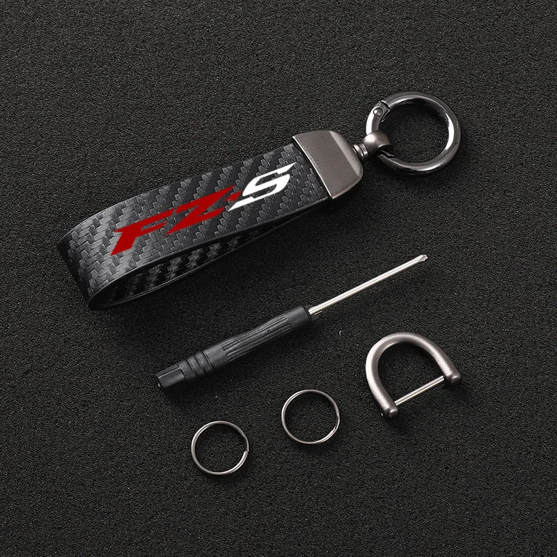 

High-Grade Leather Motorcycle keychain Horseshoe Buckle Jewelry for Yamaha FZ-S FZS 1000 FZS1000 FAZER 2000-2005