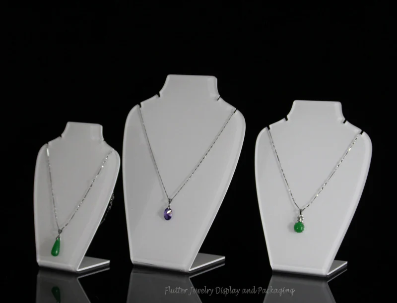 

White Acrylic Necklace Display Mannequin Necklace Stand Necklace Holder Jewelry Display Case Jewelery Holders Organizer