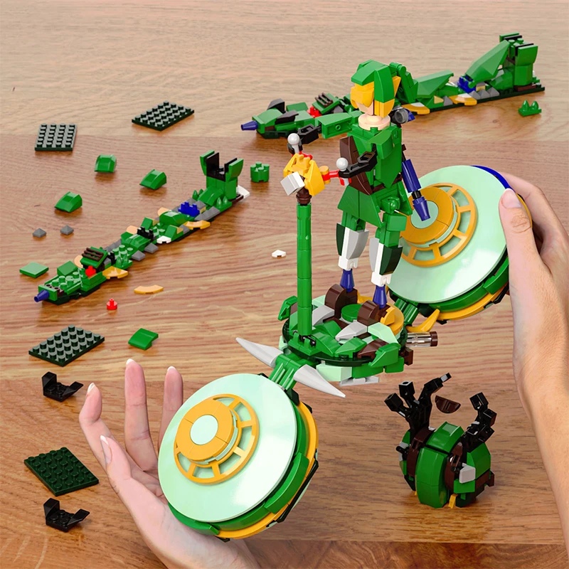 3в1 аниме Cerdan Legend фигурка мастер меч кукла строительные блоки настольный орнамент