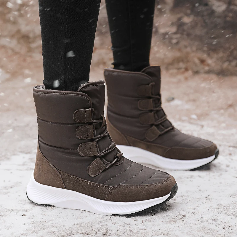 Female Snow Botines 2022 Black Botas Femininas Keep Warm Snow Botas Hombre Winter Boot Waterproof Winter Sport Shoes For Women