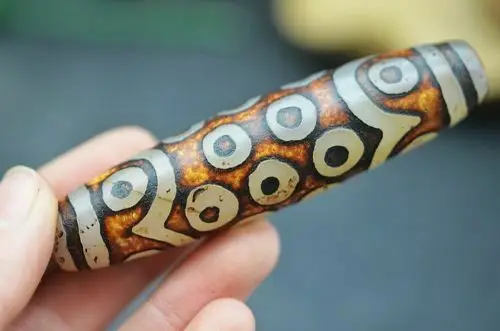 

Волшебная сила Тибетский Старый Агат Dzi * 18 глаз * Амулет из бисера